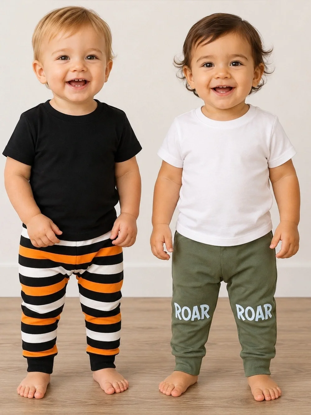 Old Navy 100% Cotton PJ Pants 2-PACK Green Roar & Halloween
